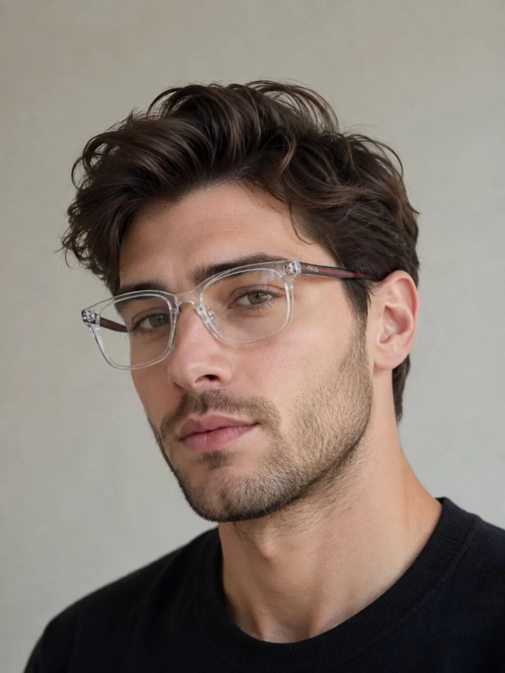 Gucci GG1873OK 006 Eyeglasses Clear Black Red Unisex 50-17-135
